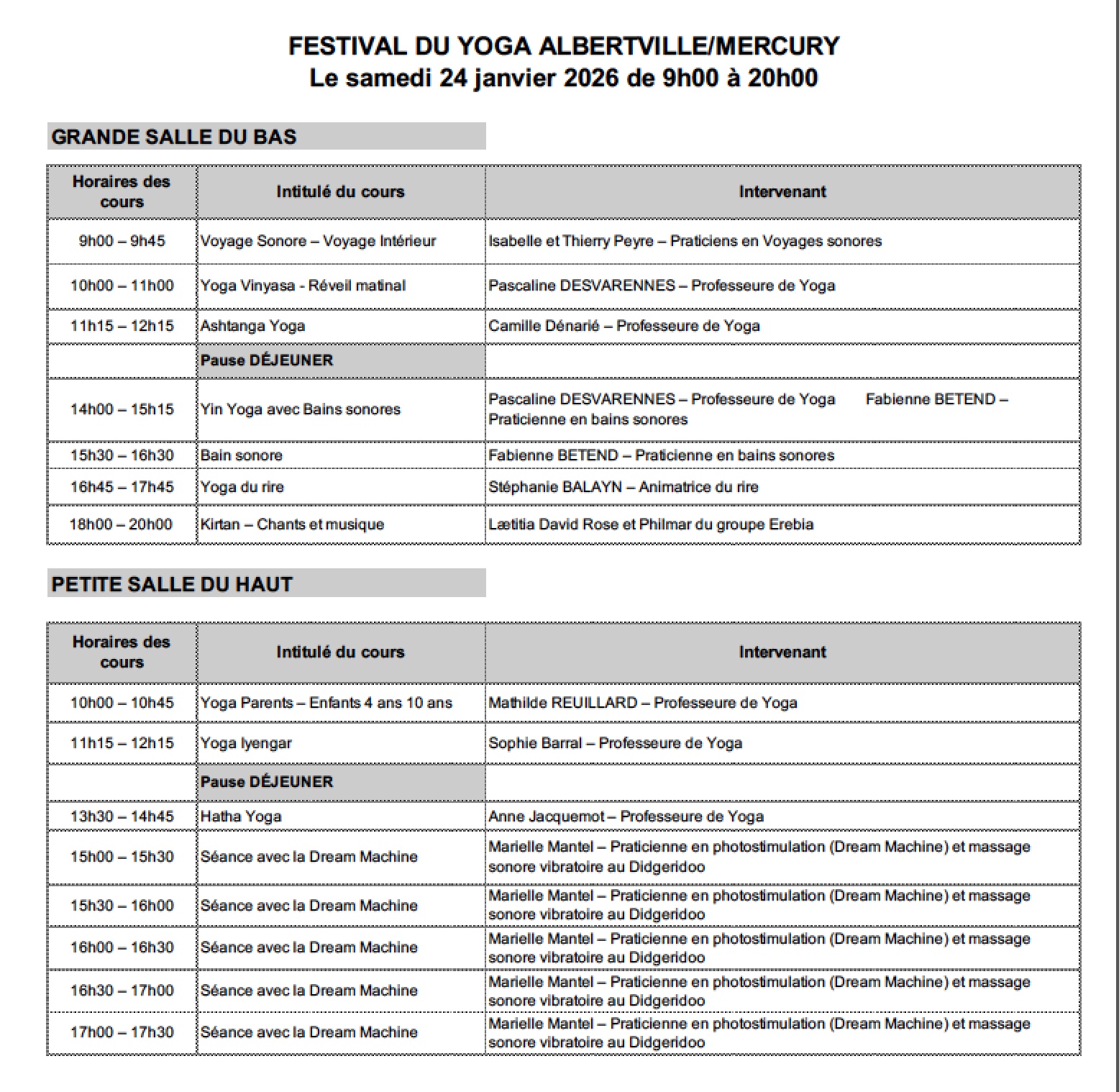 samedi festival du yoga