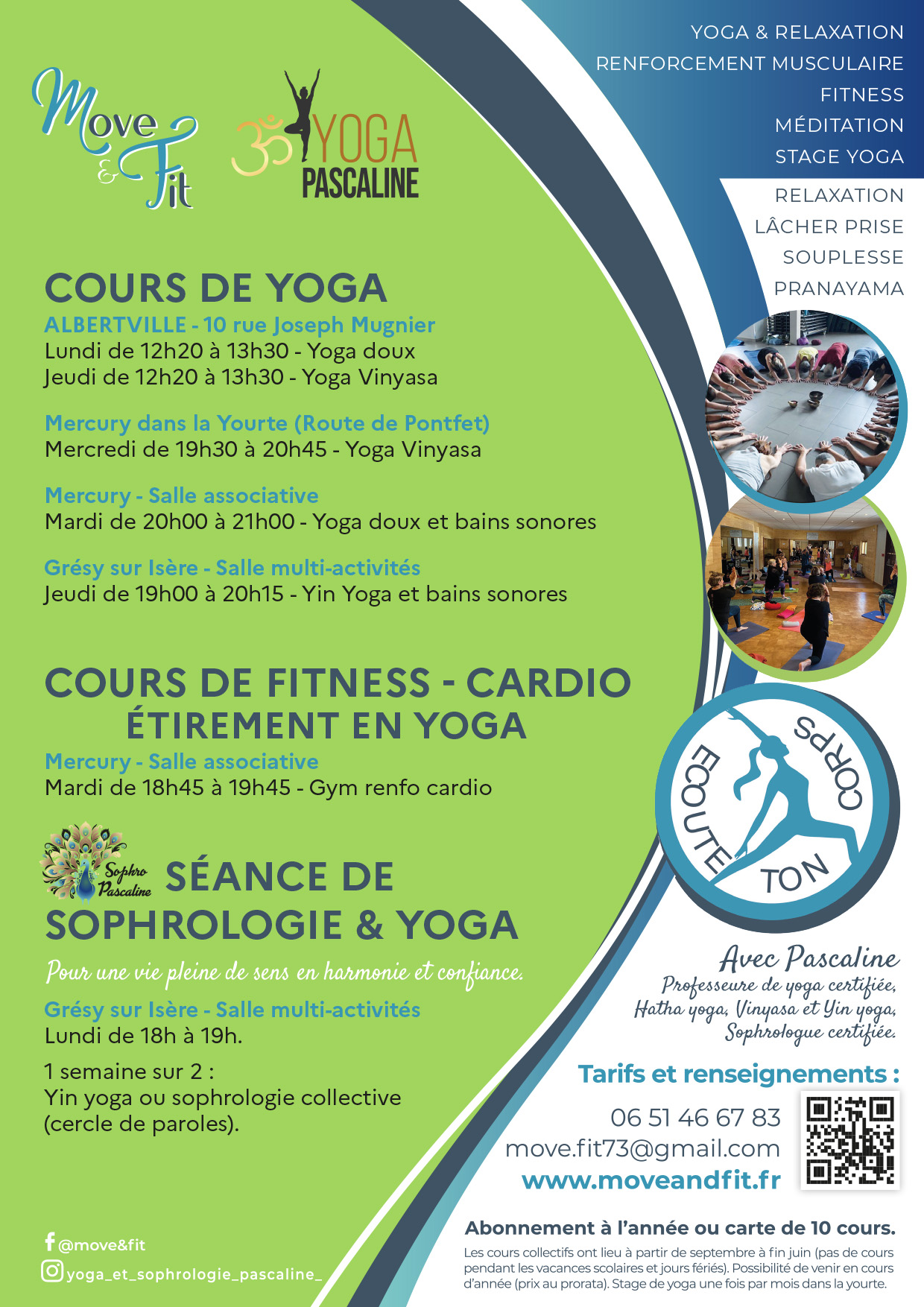 Yoga et fitness à Mercury